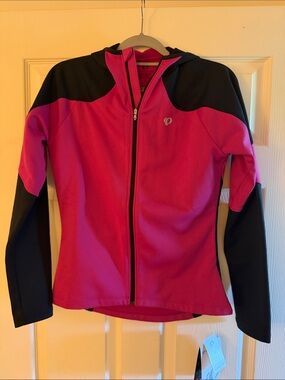 Pearl Izumi Hot Pink and Black Hooded Cycling Jacket NWT